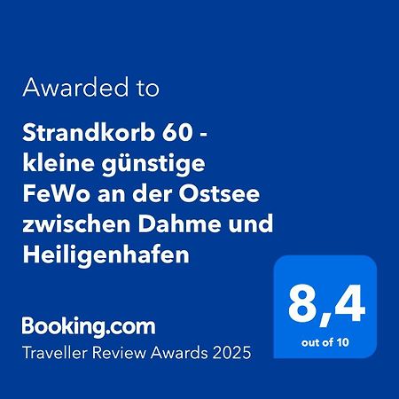 Strandkorb 60 - Kleine Guenstige Fewo An Der Ostsee Zwischen Dahme Und Heiligenhafen Heringsdorf  외부 사진